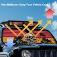 thumbnail image 5 of Psesaysky Hawaiian Skull Palm Tree Front Windshield Sun Shade Foldable Front Window Sun Shield Visor Fit for Off-road Vehicle Block UV Rays Car Accessories Heat Keep Car Cooler, 5 of 7