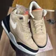 thumbnail image 1 of Ni - ke Jordan 3 Retro JTH Bio Beige Men’s Size 10 PREOWNED AV6683-200, 1 of 5