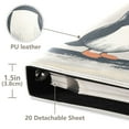 thumbnail image 3 of FORMRS 3 Ring Photo Album 4"x6" Self Adhesive Large Capacity PU Leather Cover, Cute Puffin, 3 of 8