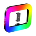 thumbnail image 2 of Anillo de luz para selfies regulable, soporte para video en smartphone, luz de relleno RGB colorida para fotografía, video, maquillaje de viaje, 2 of 8