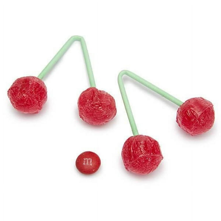 Gerrit J Verburg Twin Cherry Lollipops, 0.48 Ounce Pops, 48 Piece