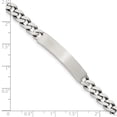 thumbnail image 2 of Auriga Fine Jewelry 925 Sterling Silver Engraveable Antiqued Curb Link Id Bracelet 7inch for Women, 2 of 5