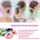 thumbnail image 5 of Scrunchies para niñas, 12 piezas de coleteros teñidos con lazo para el cabello, soporte para cola de caballo arcoíris suave, lindas bandas elásticas para el cabello de colores caramelo para adolescen Namotu CDWJ299, 5 of 7