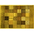 thumbnail image 1 of Ahgly Company Indoor Rectangle Checkered Yellow Modern Area Rugs, 2' x 3', 1 of 4