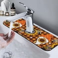 thumbnail image 7 of Vsdgher Sunflower Gnomes and Bees Kitchen Sink Splash Guard Faucet Mat -1 PC Super Absorbent Fast Drying Mat Sink Gadgets-Splash, Bathroom,Sink Mat,(15" X 5.5" ), 7 of 7