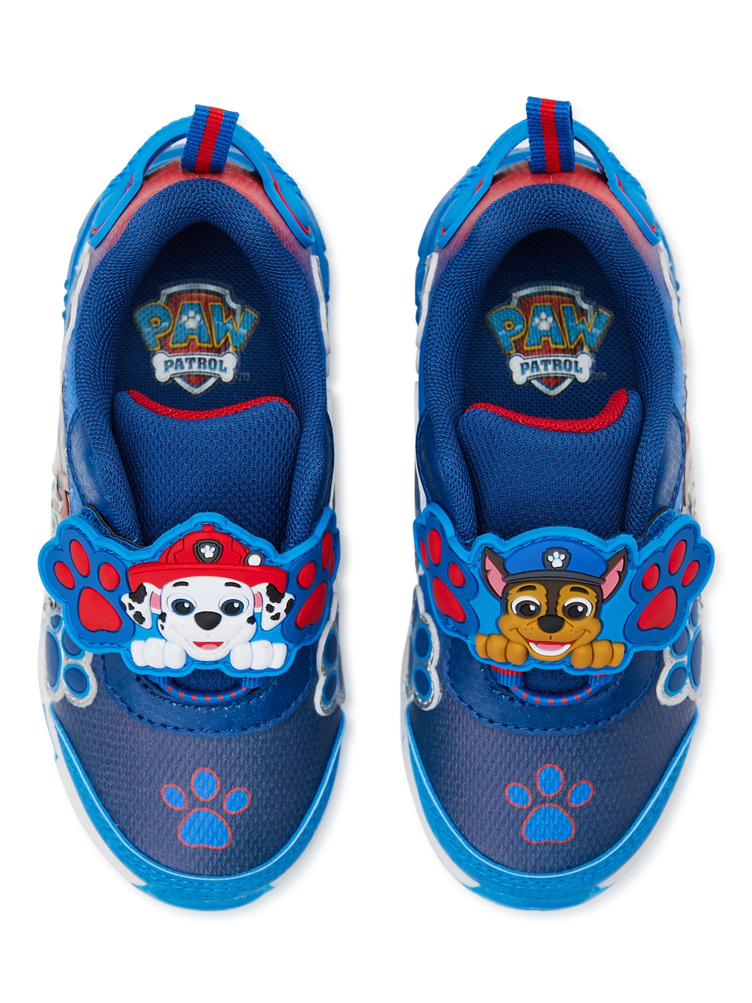 Licensed Paw Patrol Toddler Boys Lighted Strap Sneakers Blue Size 5 Walmart