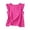 Hot Pink, variant on IUYRTFE Women's Ruffle Sleeve Round Neck Tank Top 100% Cotton Linen Loose Fit Summer Casual Blouse