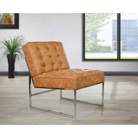 OSP Home Furnishings - Anthony 26” Wide Chair with Chrome Base - Sand