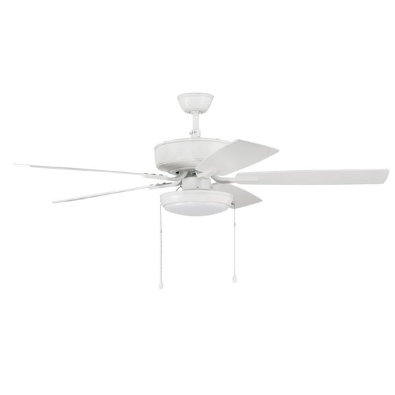 Craftmade P1195-52 Pro Plus 52" 5 Blade Led Indoor Ceiling Fan - White / Washed Oak