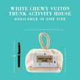 thumbnail image 5 of Haute Diggity Dog White Chewy Vuiton Trunk Activity House, Plush Designer Dog Toys with Interactive Squeaker, Stimulating Pet Enrichment, Machine-Washable & Safe Materials for All Breeds, One Size, 5 of 7