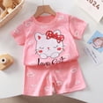 thumbnail image 4 of Lovzfmll 2-Piece Short Sleeve Sleepwear Set, Top & Shorts for Boys & Girls, Summer Sleepwear Outfits for Toddler 3-4 Years, 4 of 8