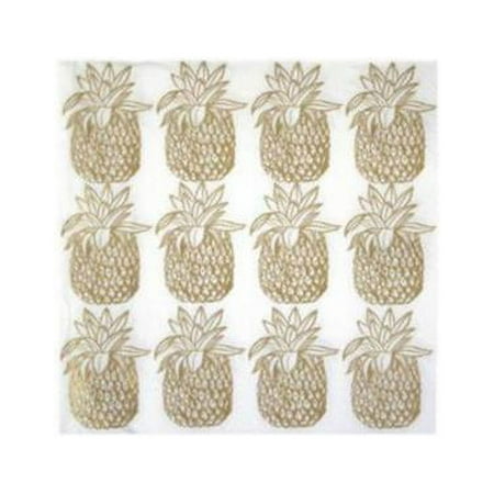 Kole Imports AF419-96 Metallic Gold Pineapple Napkin - Pack of 20 - Case of 96