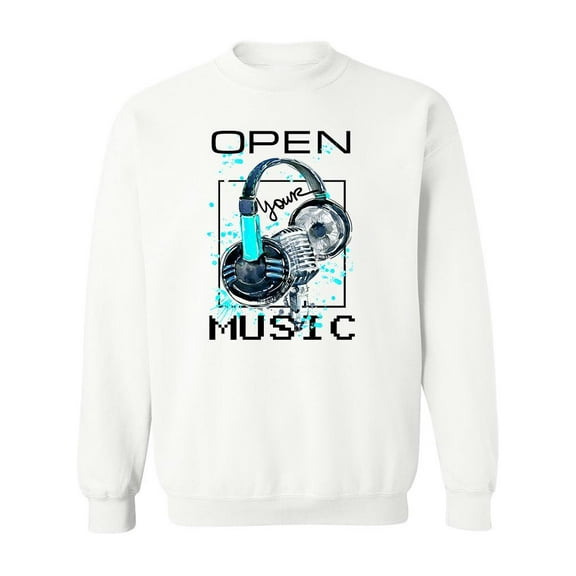 Dj Open Your Music. Sweatshirt Men -Image by Shutterstock, Male 5X-Large