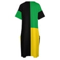 thumbnail image 4 of Jamaican Flag Solid Colours Loose Pocket Dress Party dresses summer women"s suit beach dress, 4 of 6