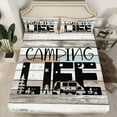 thumbnail image 2 of Erosebridal Lodge Cabin Sheet Set Twin,Happy Camping Bedding Sets Twin Size,Rv Accessories Twin Sheet Sets,Super Cozy Rustic Room Decoration,3pcs, 2 of 7