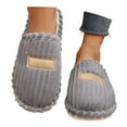 thumbnail image 3 of KANG Cozy Slippers And Stylish Indoor Stripe Slippers For Couples Warm And Comfortable Home Footwear, 3 of 7