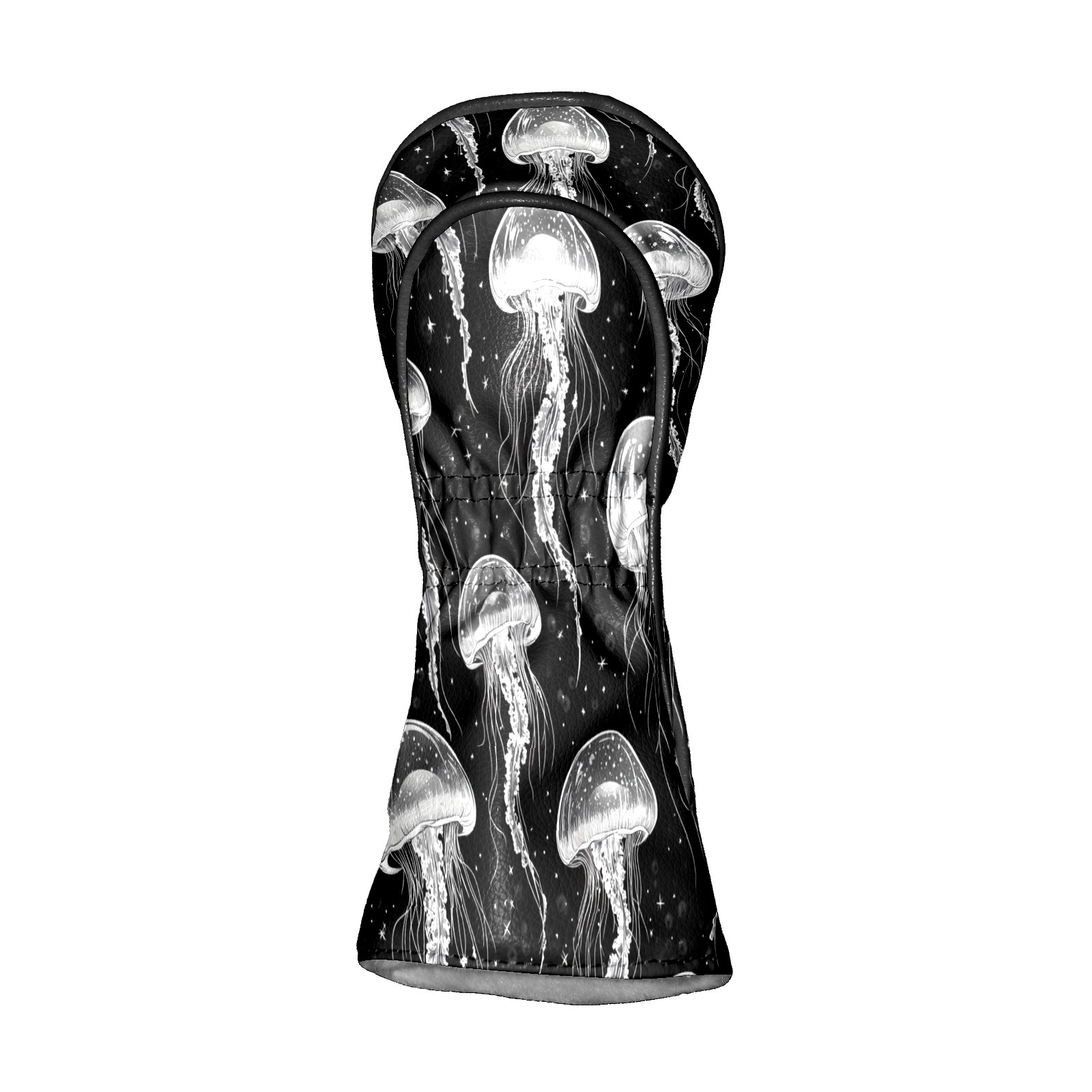 Golf Club Covers PU Leather Waterproof Head Covers for Fairway Woods Hybrids Jellyfish