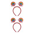 thumbnail image 3 of Guardurnaity Colorful Headband Photo Props Adultos Headwear Universal Headwear Maquillaje Fiesta Decoración de Halloween anillo de iris anillo arcoiris 2Conjunto, 3 of 6