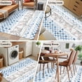thumbnail image 5 of Area Rugs for Living Room Bedroom, Blue Plaid Farmhouse 4'x6' Rug Washable Carpet Runner Indoor Outdoor, Watercolor Cute Country Pigs Checkered Non Slip Accent Floor Mats Rug for Kitchen, Office, 5 of 8
