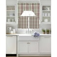 thumbnail image 4 of Fall Buffalo Plaid Kitchen Curtains Sets 24 Inch Length with Valance, Thanksgiving Farmhouse Red Green Check Swag Valances and Tiers Curtain Set Drapes Swag Curtains for Living Room, Bathroom, 4 of 6