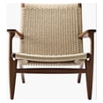 thumbnail image 3 of Lavaca Lounge Chair White-Natural with solid ash wood and rattan weave, 3 of 4
