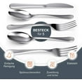 thumbnail image 2 of Stainless steel cutlery set 5 pieces - elegant cutlery set- kitchen accessories, cutlery set, polished, rust-proof, dishwasher safe, 2 of 8