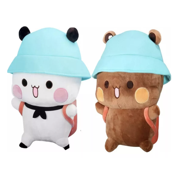 Peluche de regalo de Navidad para Dudu y Bubu Panda, 20 cm de altura