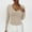 Beige, variant on Tee Shirts for Women Plus Size Long Sleeve Fall Winter Tops for Women Workout Layering Casual Skinny Plain Beige Shirts,M