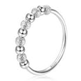 thumbnail image 3 of tredstone Fashionable And Multifunctional Stress Ring With Silver Beads Wide Application Silver Fidget Rings Silver 7, 3 of 6