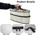 thumbnail image 5 of HELLHERO Iron Storage Pouch Zipper Handle Travel Steamer Bag Easy Storage Cleaning Watercolour Dragonfly Floral(Bag Only), 5 of 6