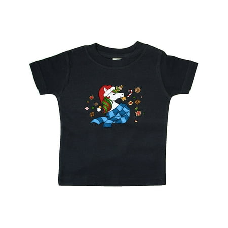 

Inktastic Cute Christmas Unicorn with Cookies Gift Baby Boy or Baby Girl T-Shirt
