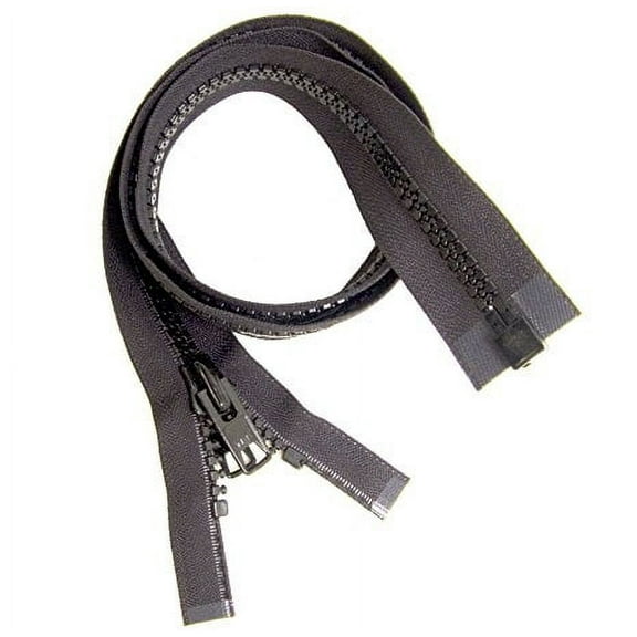 Zipper, 36" Inch, YKK, Black, #10, Seperating Zipper, Double Metal Slider, Boat Canvas