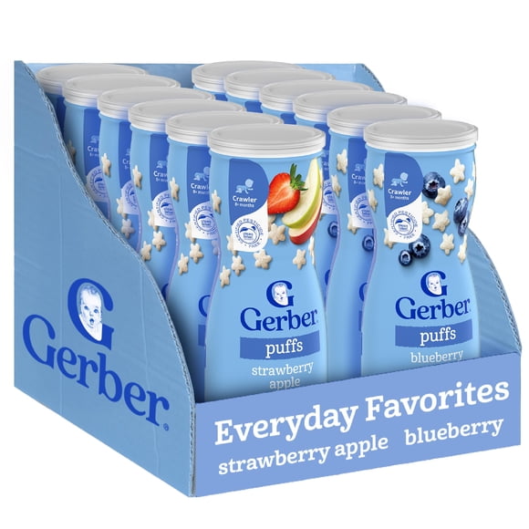 Snack inflado Gerber 42 g Pack surtido de 12 unidades