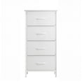 thumbnail image 3 of CONCETTA 4 Drawer Dresser, Wide Chest Drawers Nightstand Storage Tower Storage Fabric Dresser With Wood Top for Living Room, Bedroom, Closet, White, 3 of 7