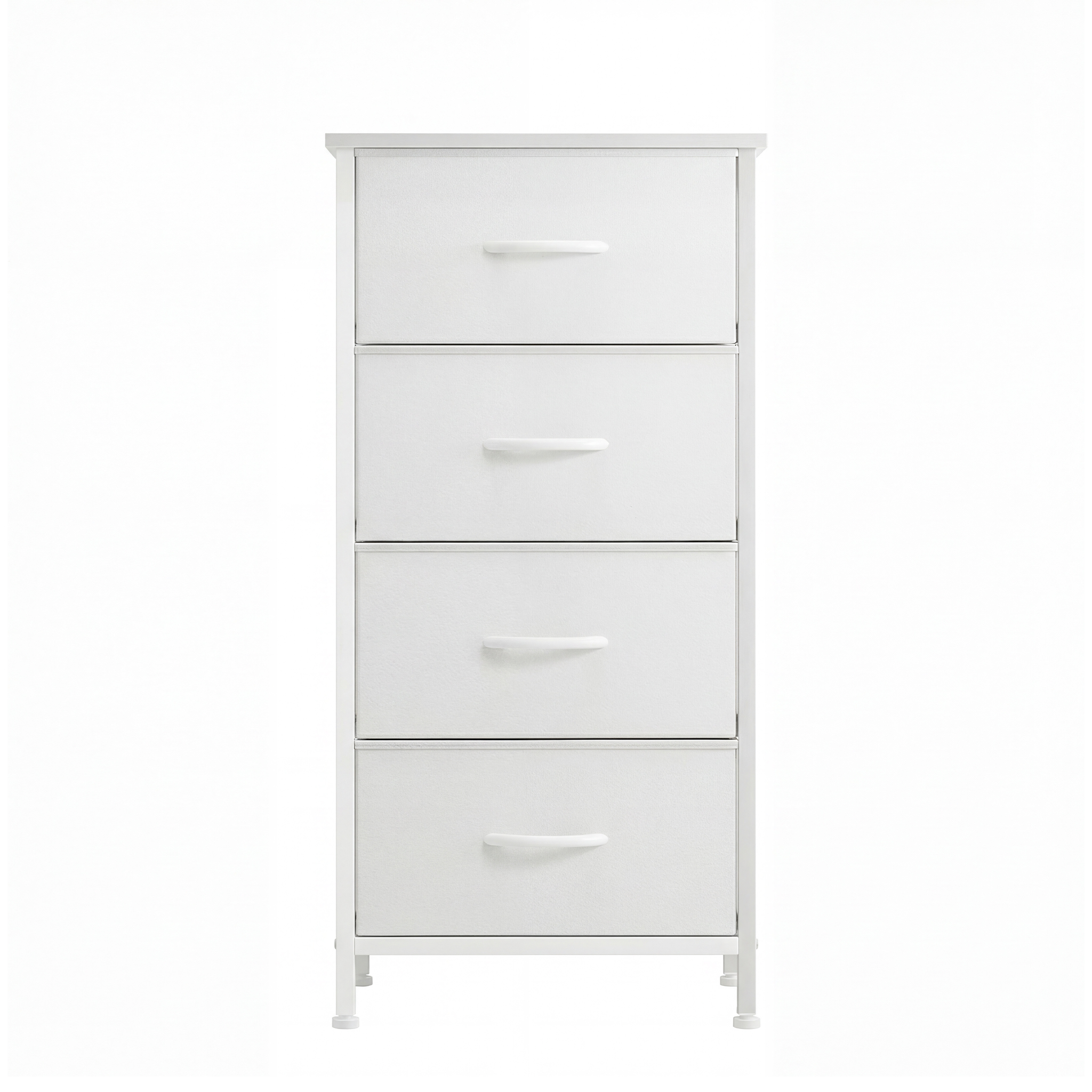 Concetta 4-Drawer Fabric Storage Dresser, White photo 2