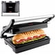 thumbnail image 1 of Sandwichera Paninera 750W Parrilla con recubrimiento Prensa antiadherente Cualquier grosor de pan Resistente Acero inoxidable Con Luz Indicadora (Negra), 1 of 6