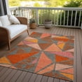 thumbnail image 6 of Addison Rugs Chantille Indoor/Outdoor Transitional Geometric Rust Washable Rectangle Rug, 3' x 5', 6 of 6