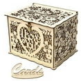thumbnail image 1 of Wedding Card Box, Wedding Envelope Box with Lock, Card Box for Wedding Reception Bridal Shower Birthday Shower Graduation Party Supplies, 1 of 3