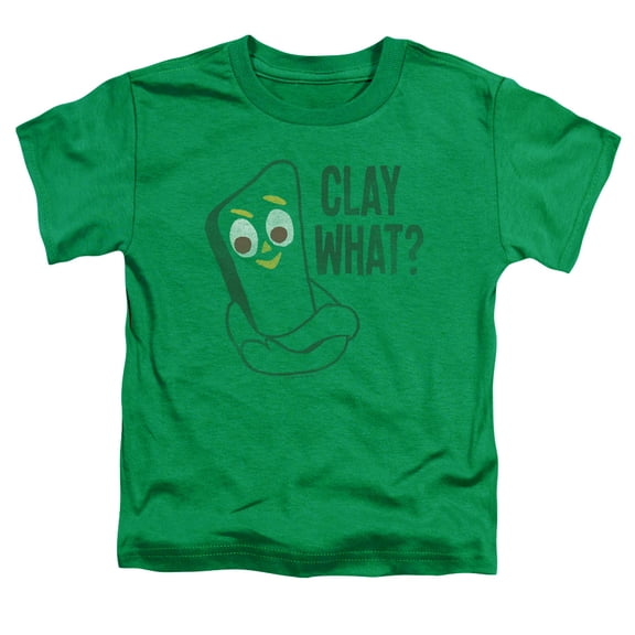 Gumby Clay What S/S Toddler T-Shirt Kelly Green