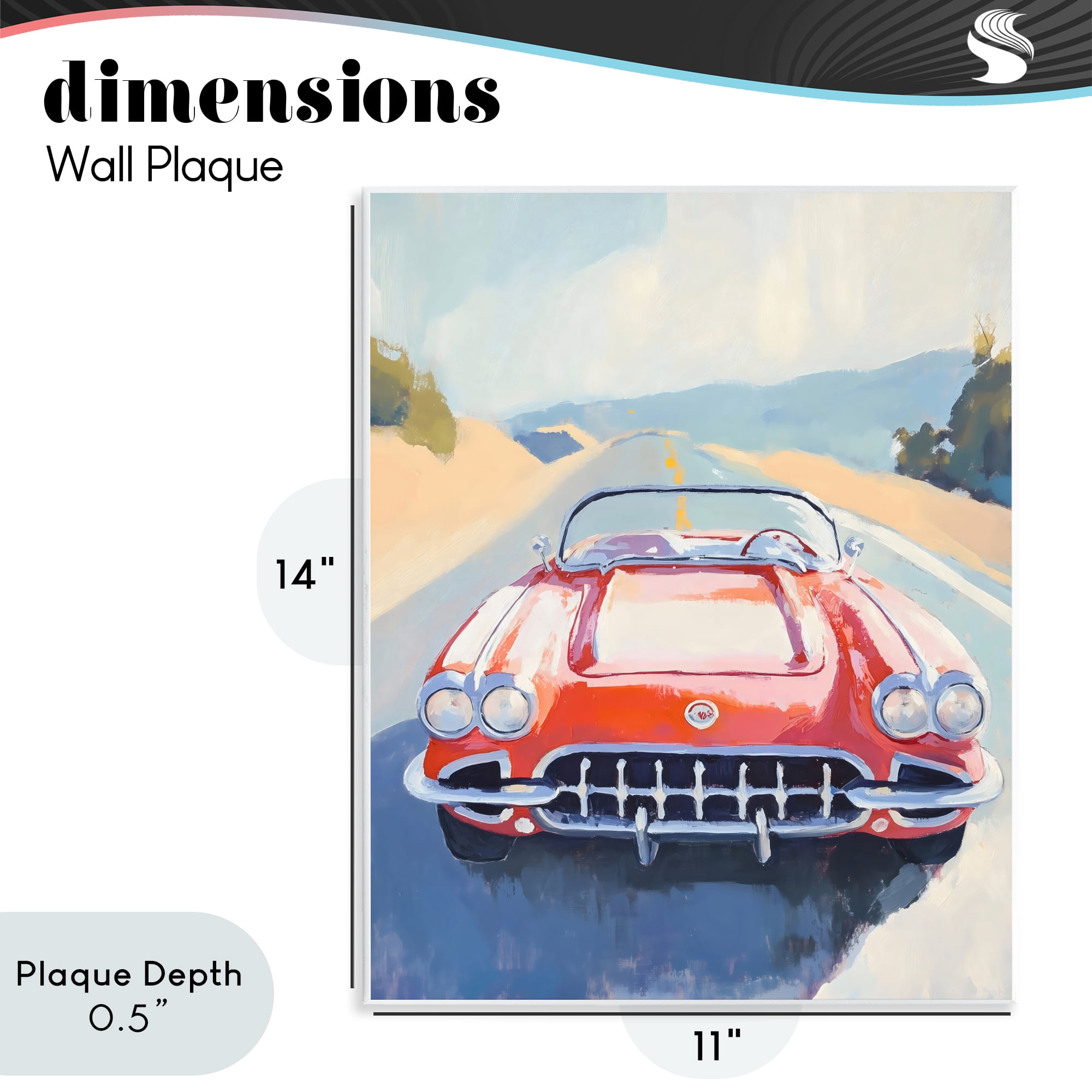 Stupell Industries Red Sports Car on Journey Wall Plaque Art, design by The Prints Vibe