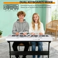 thumbnail image 3 of ZENY 61-Key Portable Electronic Piano LED Display Keyboard Kit W/ Music Stand, Headphones, Microphone, White, 3 of 7