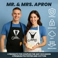 thumbnail image 4 of Aspire 2 Pcs Embroidered Apron Set for Couples, Adjustable Cooking Aprons for Valentines, Engagement, Wedding - Wedding Dress, 4 of 7
