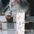 thumbnail image 3 of Cat Tumbler With Lid and Straw 20oz Insulated stainless steel skinny TumblerCat Cup Cats Travel Coffee Mug Cat Stuff Perfect Cat Gift for Women Cat Lovers Gifts For Girls Best Cat Mom, 3 of 6