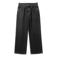 thumbnail image 5 of Straight Leg Jeans for Women Drape Soft Loose Fit Denim Pants High Waisted Stretchy Vintage Baggy Denim Pants with Pockets Daily Casual Streetwear Trousers, 5 of 6