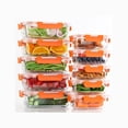 thumbnail image 1 of TechGen Premium Borosilicate Glass Food Storage Containers with Snap Locking Lids, 10 pack, 1 of 5