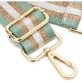 thumbnail image 3 of LAICAIW Wide Shoulder Strap Adjustable Replacement Belt Guitar Style Crossbody Bag Handbag Strap Multicolor Canvas Straps(Wide:1.4in) (Gold Mint), 3 of 5