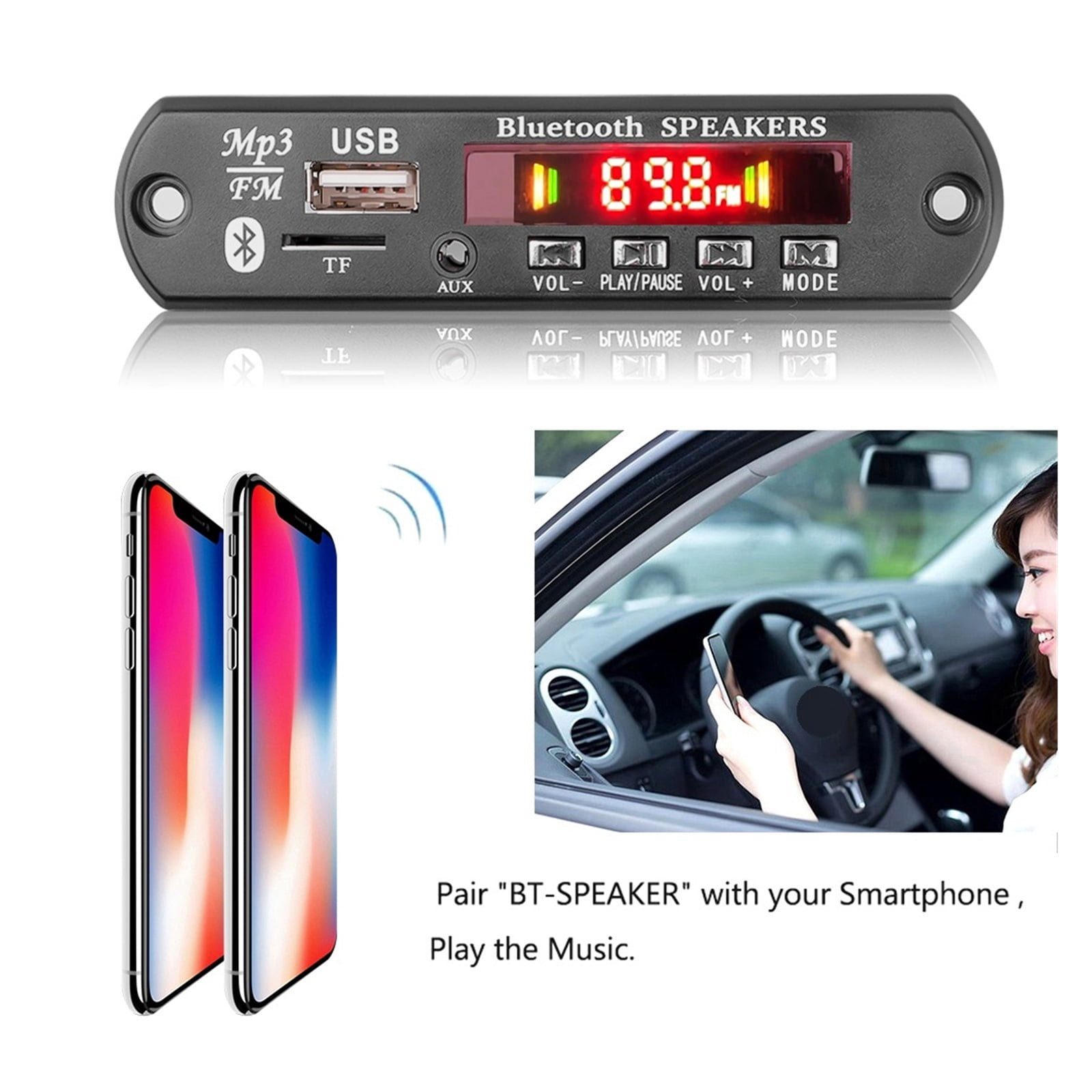 Sound Amplifier 40W Bluetooth 5.0 Class 10W~80W HiFi Stereo Wireless Music Player