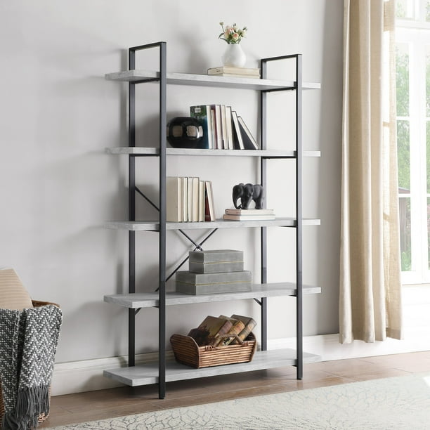 Shop bookshelves & bookcases at target. belleze industrial bookshelf open wide office etagere book shelf wood and metal bookcases