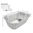 thumbnail image 2 of Drevy Disposable 1 lb. Aluminum Mini Loaf Pans with Clear Low Dome Lids (Pack of 100 Sets), 2 of 8