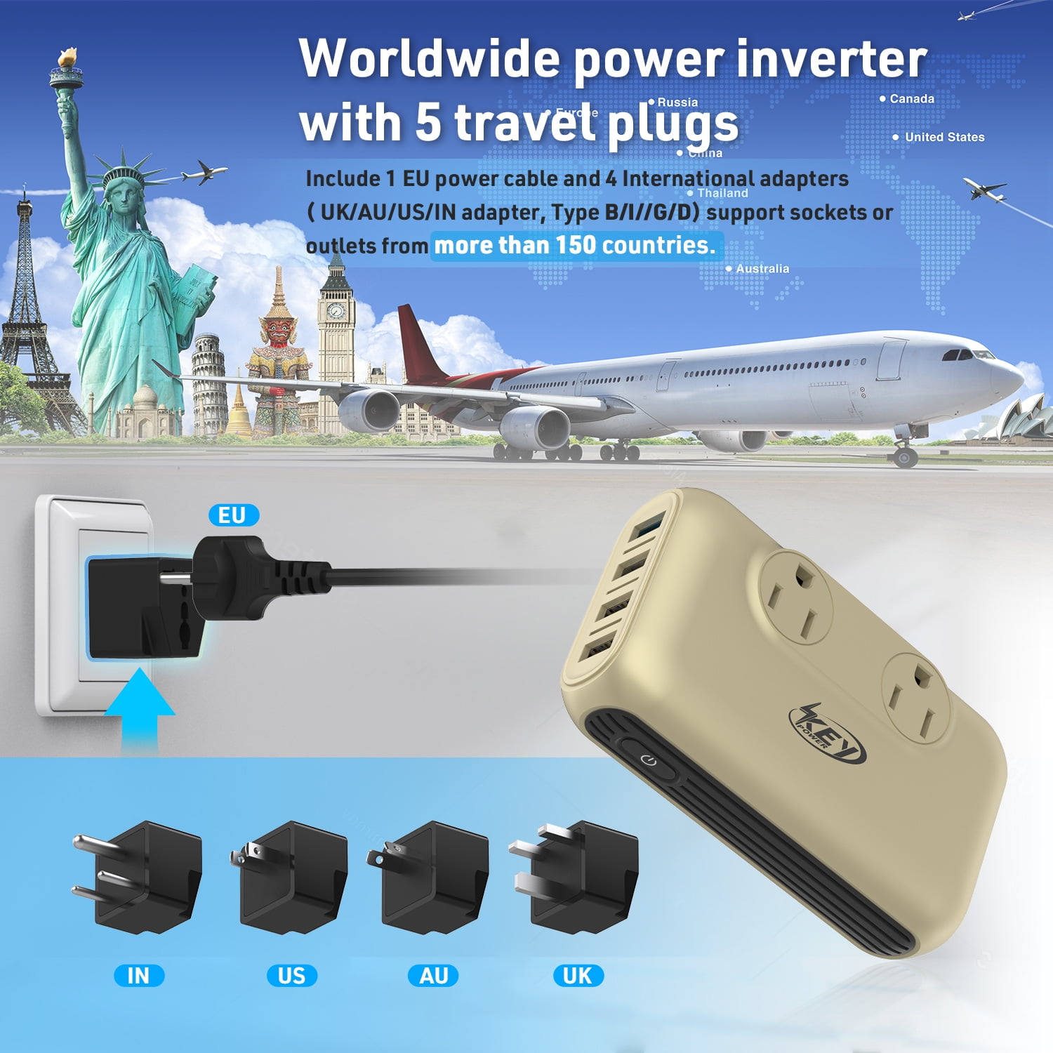 Buy Key Power 230W 220V to 110V Power Step Down Voltage Converter and